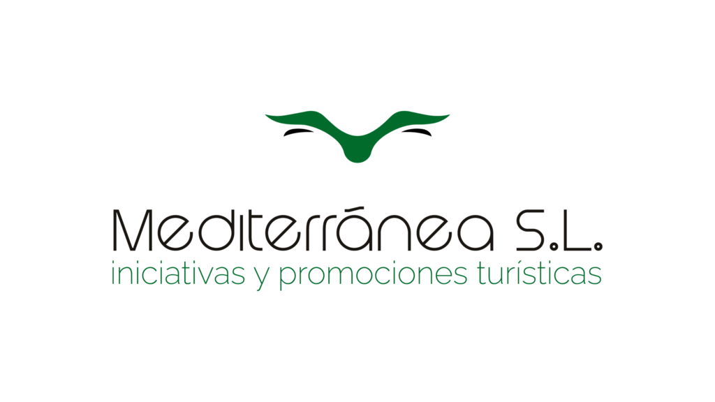 Logotipo de Mediterránea S. con diseño verde y negro.